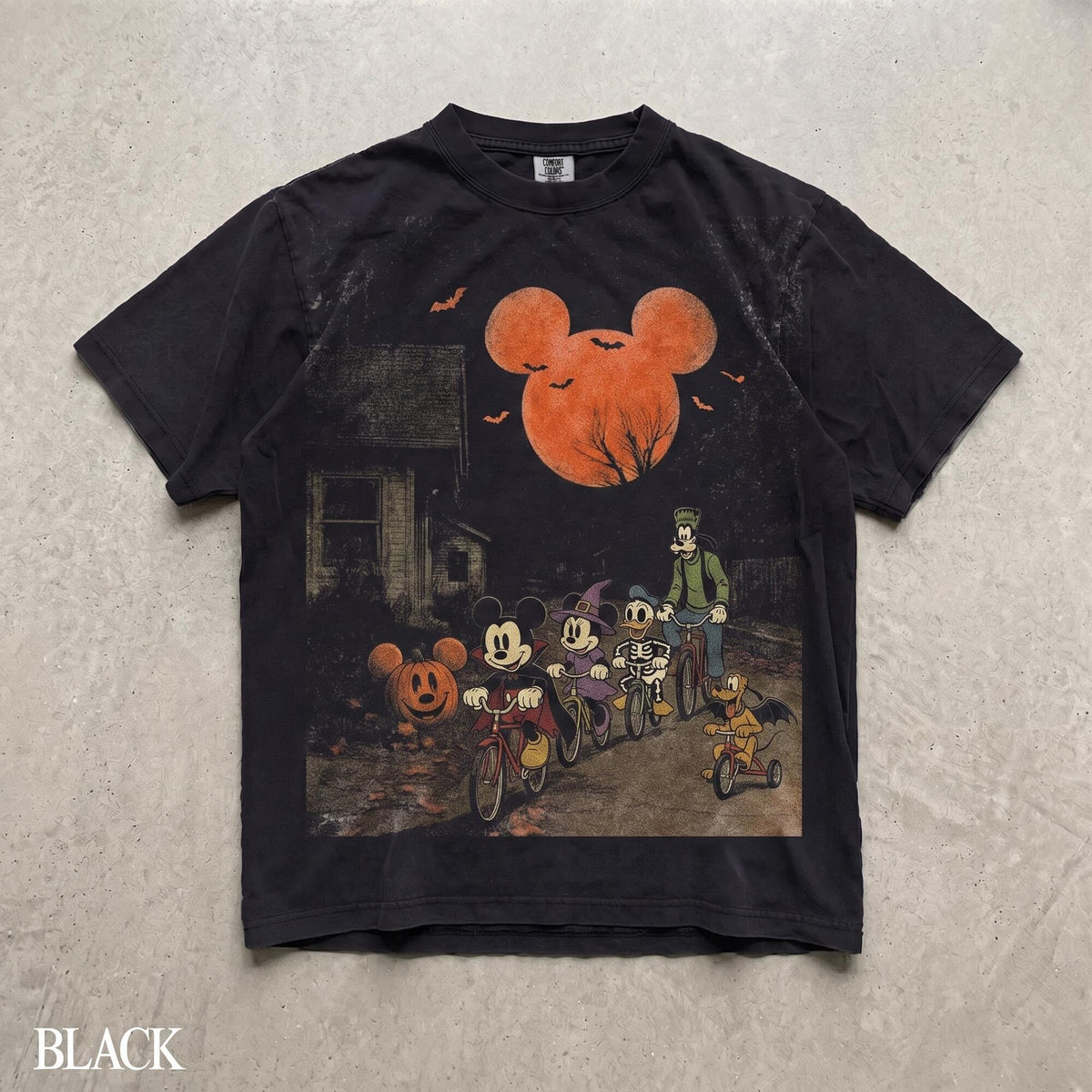 Comfort Colors Retro Mickey and Friends Halloween Fall Shirt Women, Vintage Style Spooky Disney Family Vacation Graphic Tee, Gift for Her Aesthetic