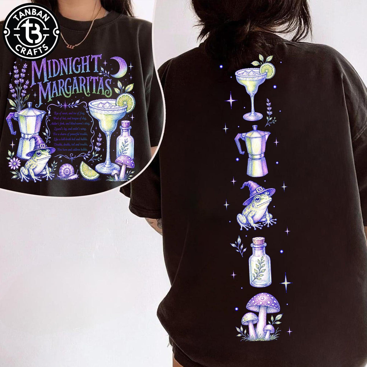 Comfort Colors Midnight Margaritas Shirt Women, Retro Halloween Movie Inspired Girls Night Tequila Spooky Season Graphic Tee, Gift for Her Aesthetic