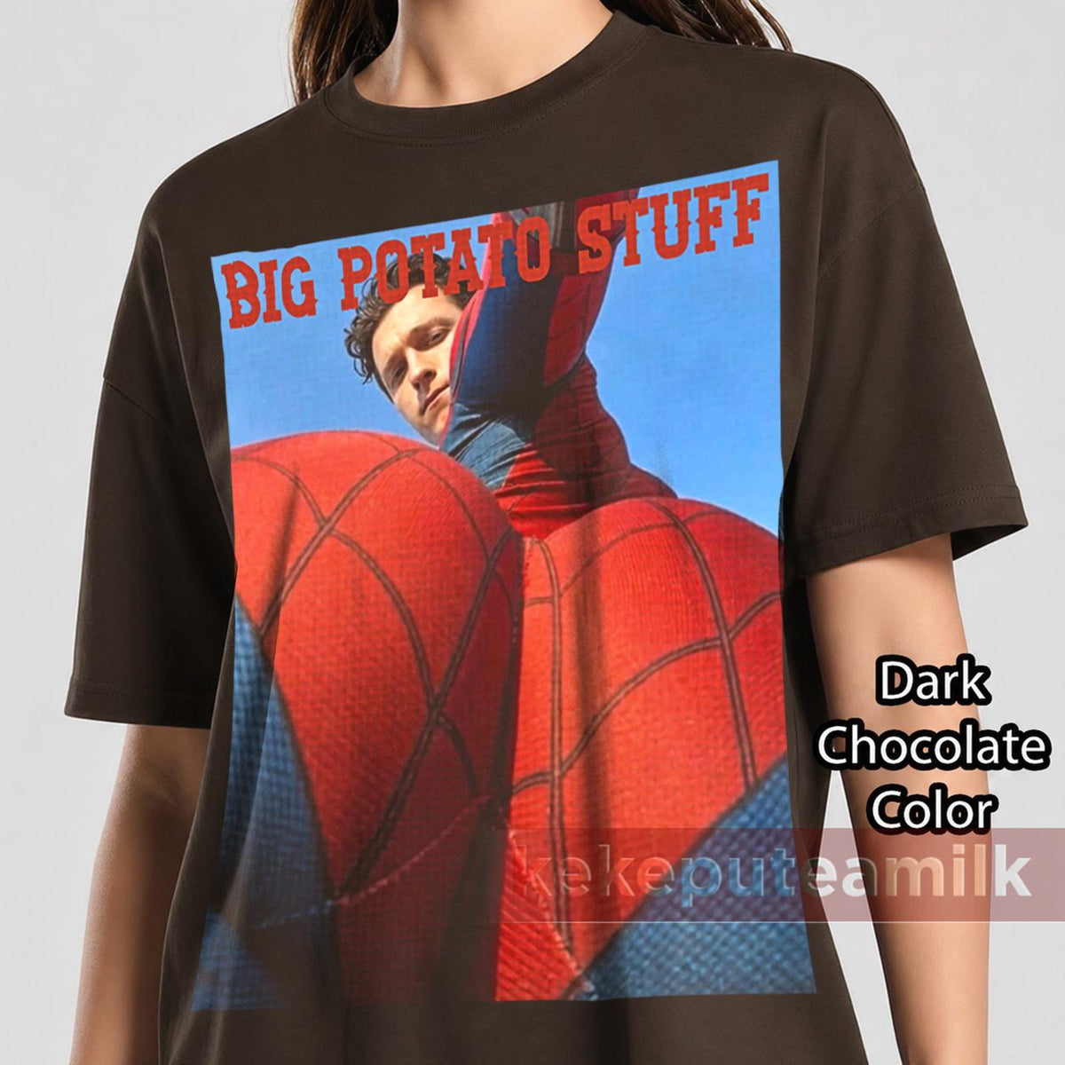 Comfort Colors Spider Man Big Potato Stuff Brand New Day Tom Holland Shirt Women, Marvel Superhero Graphic Tee, Fan Gift for Her Aesthetic