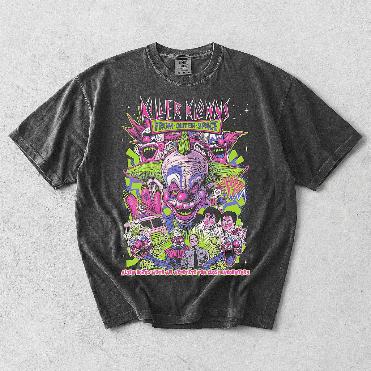 Killer Klowns from Outer Space Retro TShirt  Retro Horror Movie Tee Gift  Comfort Colors Vintage Clown Tee Punk Rock Grunge Retro Tee