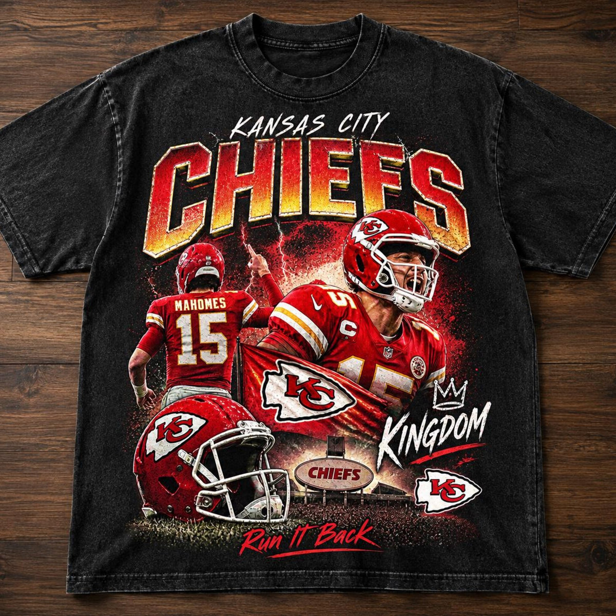 Kansas City Chiefs Shirt Chiefs Football Tee Vintage Football Shirt Game Day Graphic Tee Comfort Colors