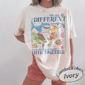 Retro We Are all Different But in This School We all Swim Together Quotes Tshirt Disney Finding Nemo Characters Tee autism acceptance Tee