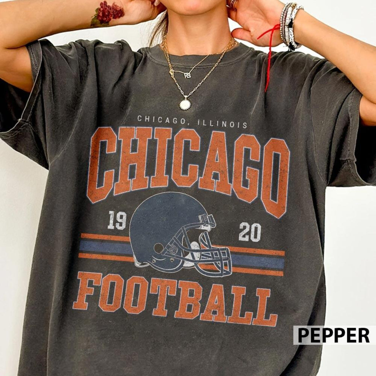 Comfort Colors Chicago Football Vintage Style Shirt Retro Chicago Football Shirt Chicago Fan Gift Game Day
