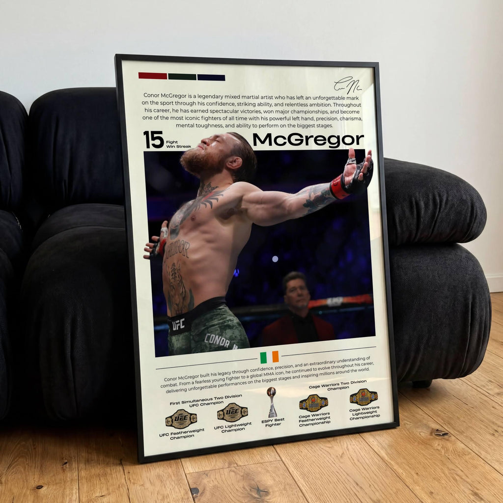 Conor Anthony McGregor Boxer Sports Home Fighter Decor Gift - Poster | Canvas Wall Art Print