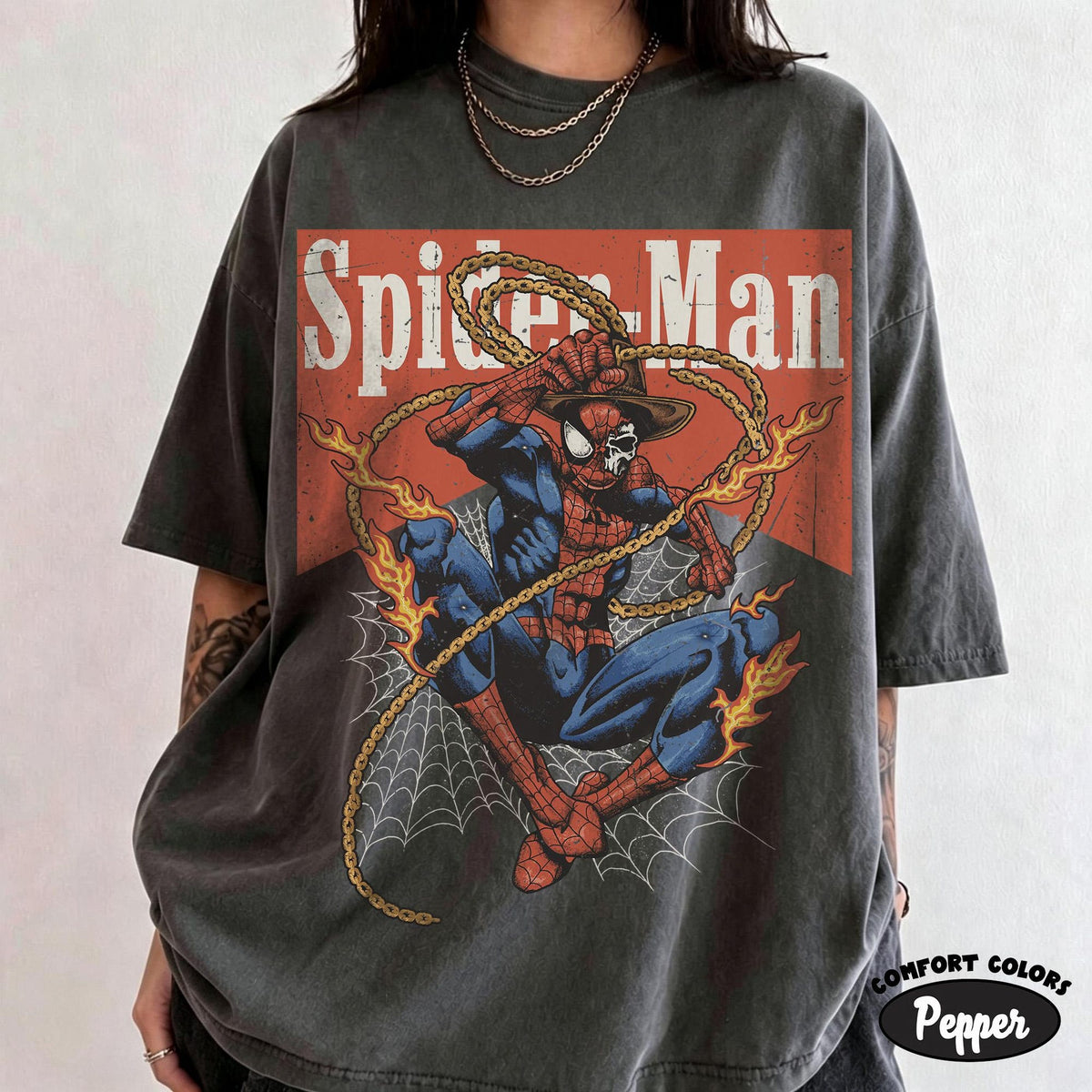 Comfort Colors Vintage Amazing Spider Man Shirt Women, Retro Marvel Comics Cover Pink Graphic Tee, 2026 Family Vacation Superhero Fan Gift for Her Aesthetic