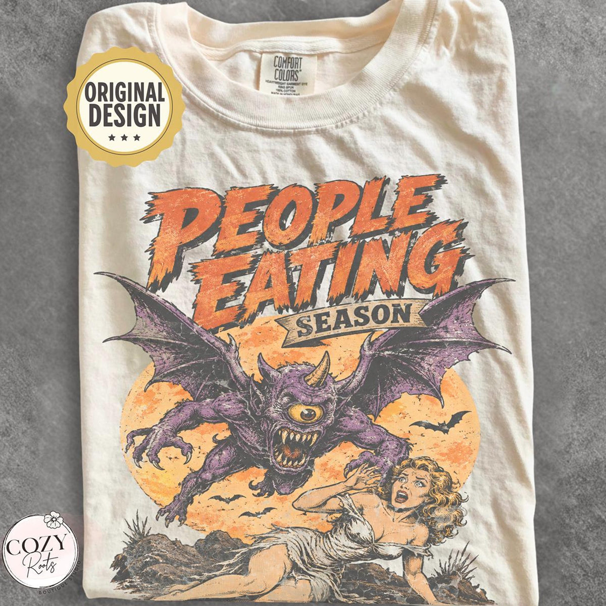 One Eyed One Horned Purple People Eater Shirt Vintage 80s90s Horror Monster Movie Graphic Tee Retro Halloween Shirt Poster Graphic Tee