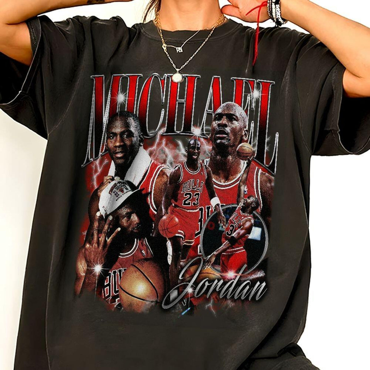 Comfort Colors Jordan 23 Shirt Women, Michael Jordan Vintage Basketball Retro Graphic Tee, Chicago Bulls Sneakerhead Fan Gift for Her Aesthetic