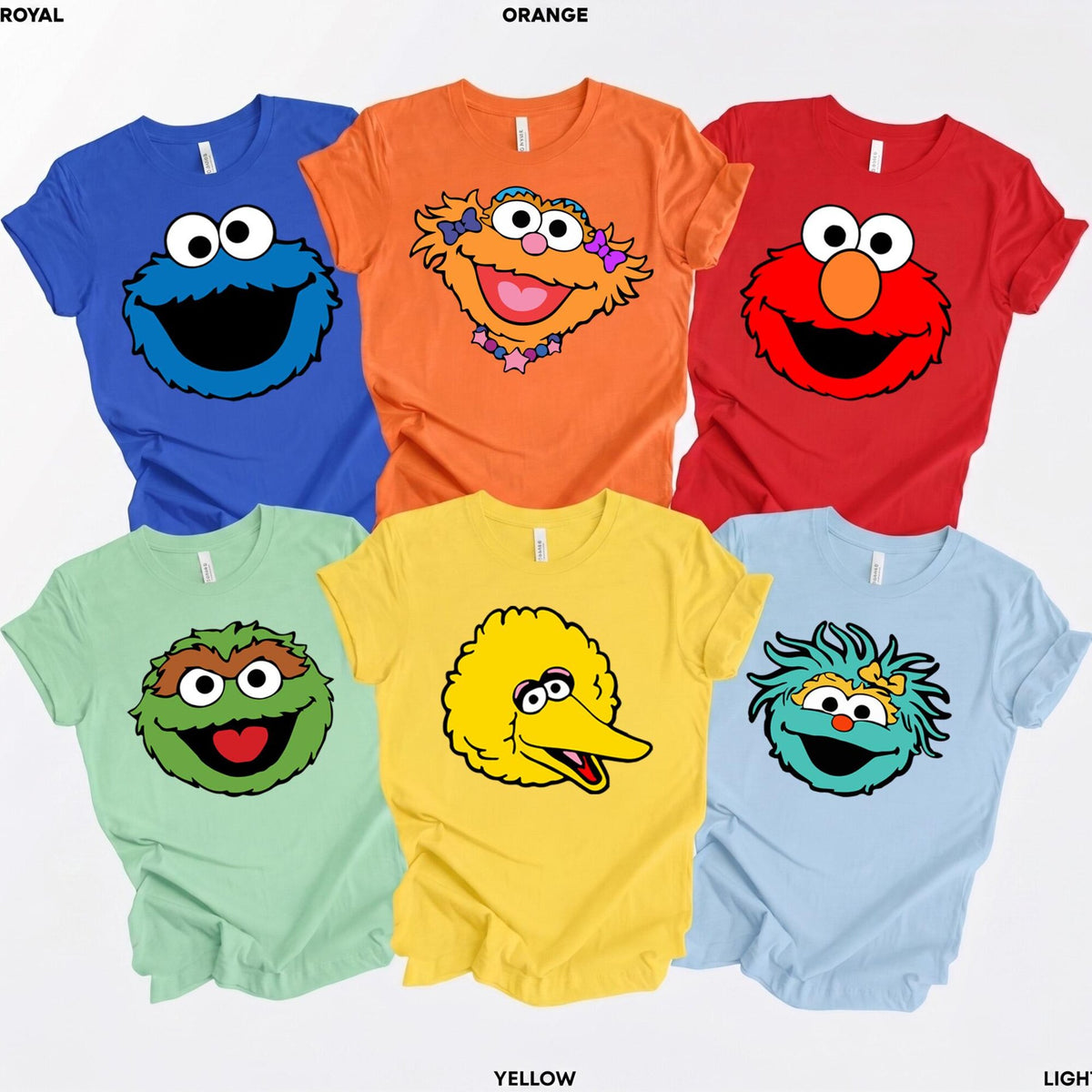 Sesame Street Family Matching Character Tees Halloween Family Matching Shirts Custom Shirt