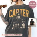 Comfort Colors Custom Football Mom Shirt Personalized Player Name and Photo Tee Game Day Mom Gift