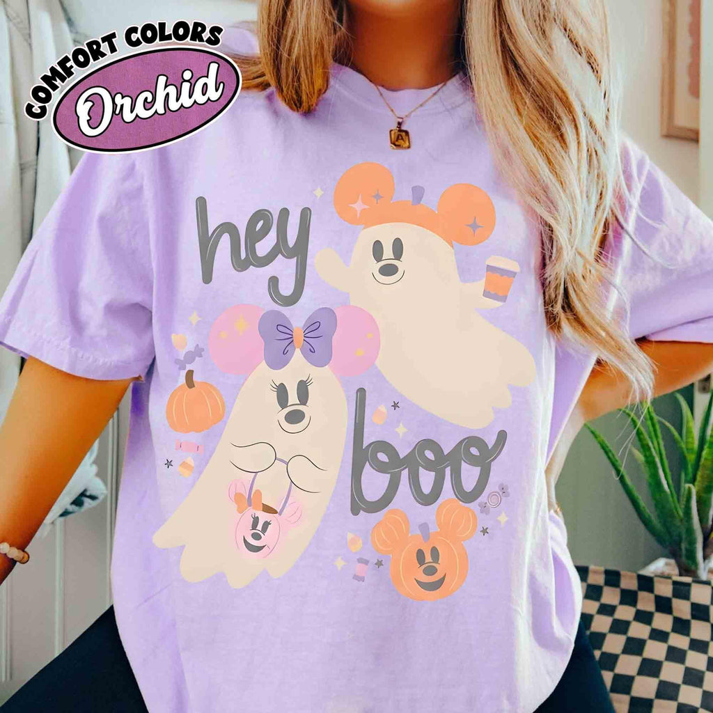 Comfort Colors Mickey and Minnie Ghost Halloween Tshirt Boo Too You Tee Spooky Season Mickeys Not So Scary Halloween Party Family Trip