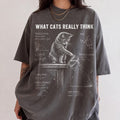 What Cats Really Think Shirt Funny Cat Physics Tee Cat Knocking Glass Graphic Shirt Science Cat Gift for Cat Lovers
