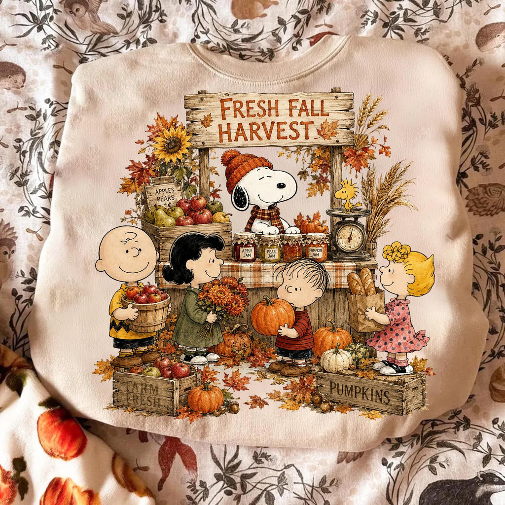 Comfort Colors Peanuts Autumn Shirt Women, Snoopy Charlie Brown Fall Pumpkin Patch Thanksgiving Cartoon Graphic Tee, Gift for Her Aesthetic