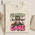Comfort Colors Frankly I Do Not Care Shirt Frankenstein Bubblegum Tee Retro Halloween Shirt Funny Horror Graphic Tee Spooky Season Gift