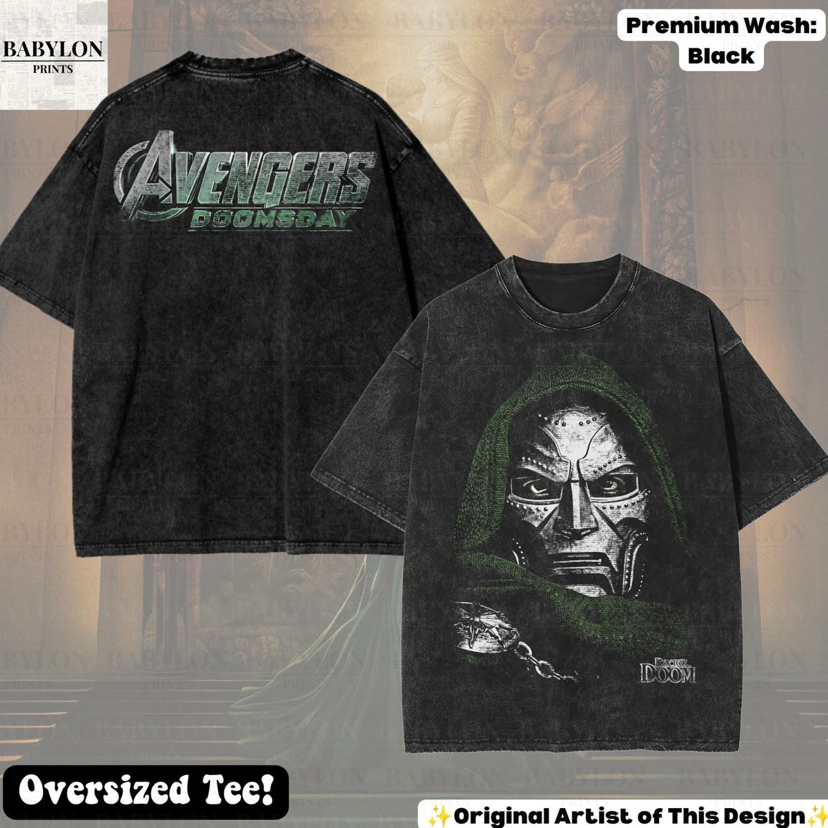 Comfort Colors Oversized Doctor Doom Victor Von Doom Doomsday Shirt Women, Disneyworld Marvel Avengers Graphic Tee, Fan Gift for Her Aesthetic
