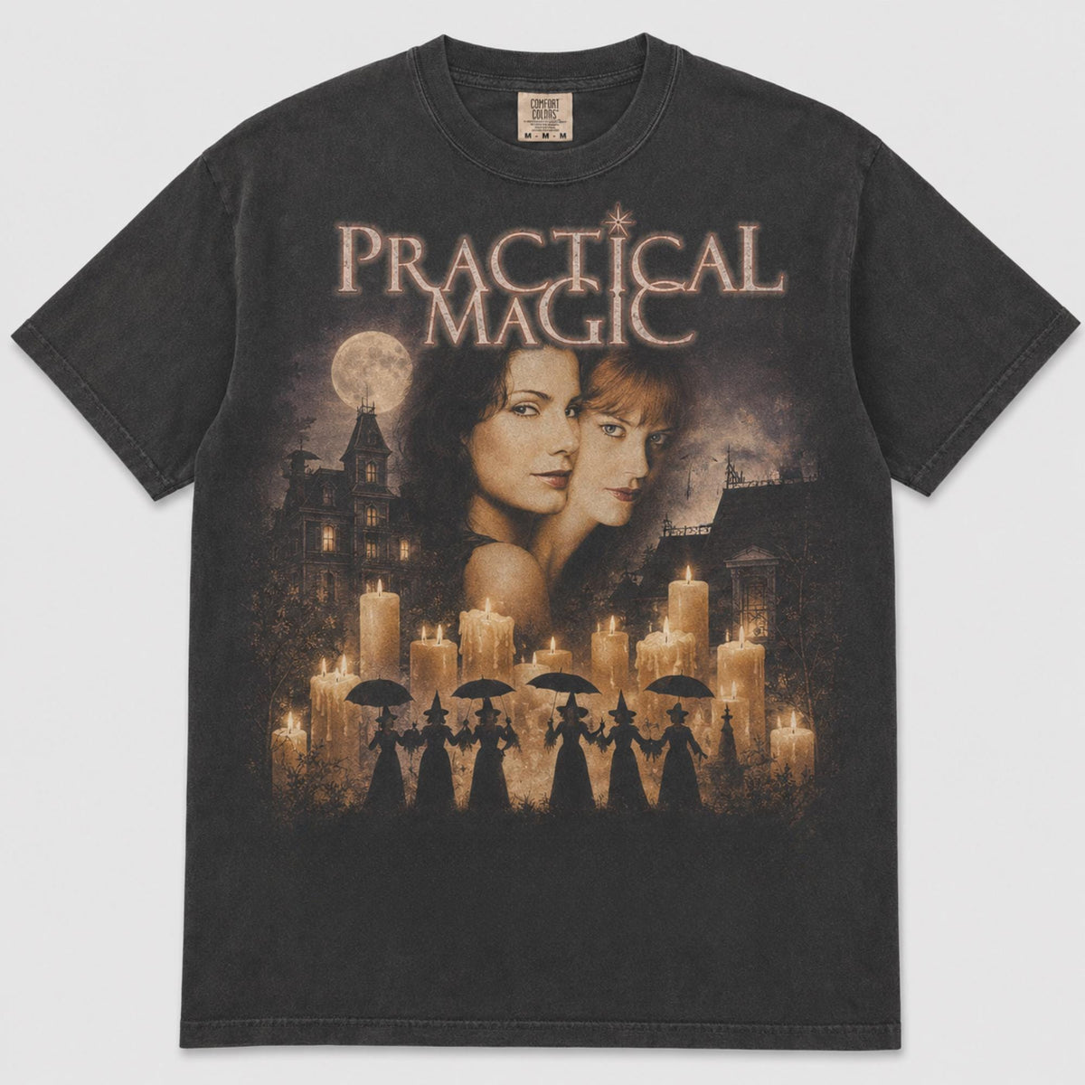 Comfort Colors Practical Magic 1998 Shirt Women, Vintage Witch Movie Halloween Midnight Margaritas Graphic Tee, Spooky Season Gift for Her Aesthetic