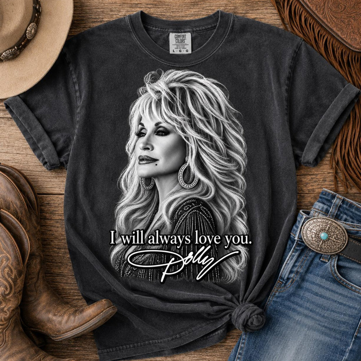 Dolly Parton Shirt I Will Always Love You Country Music Tee Black And White Western Country Singer Design Gift