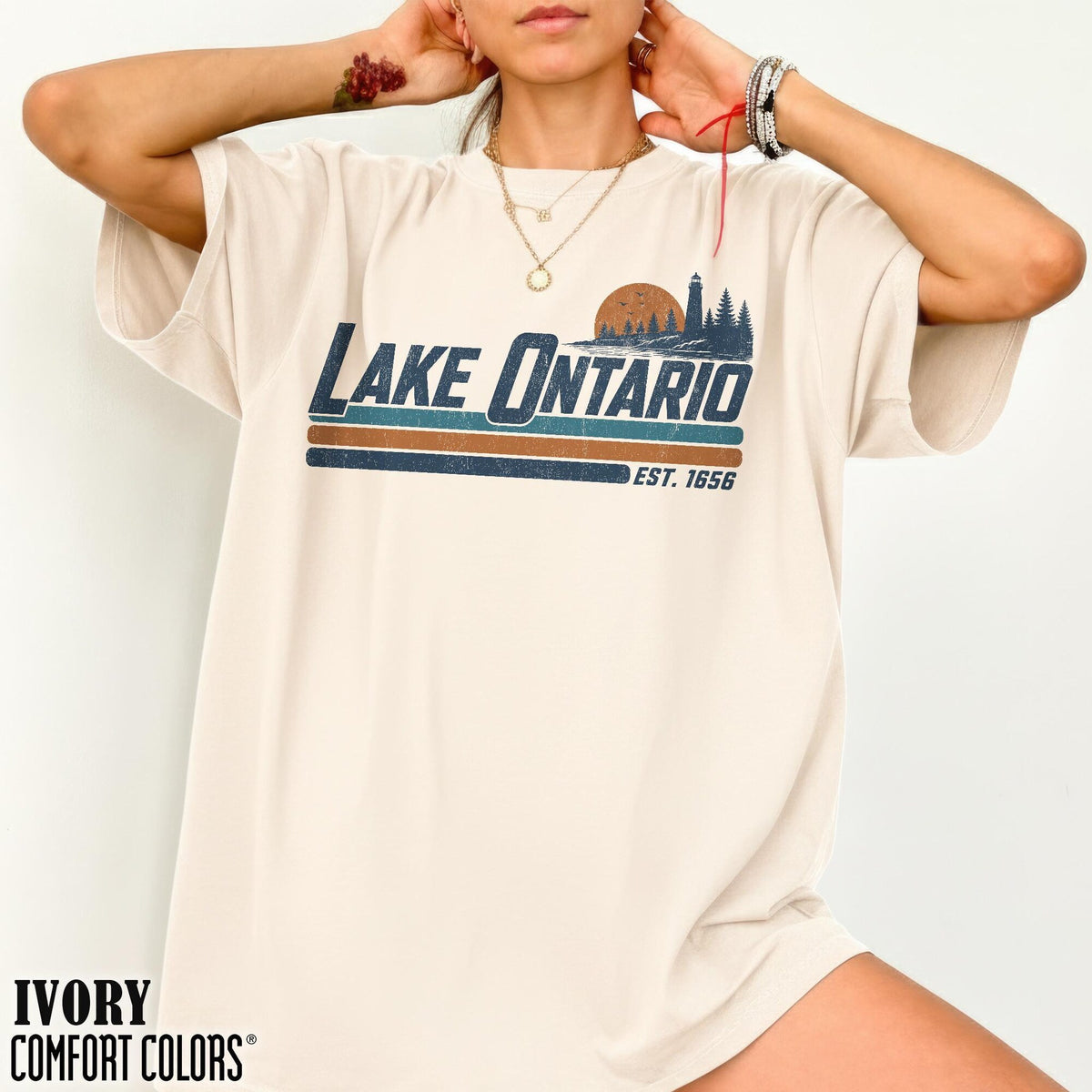 Lake Ontario Shirt Vintage Great Lakes Tee Comfort Colors Quiet Activism Canada Gulf Of Mexico Subtle   Travel Gift