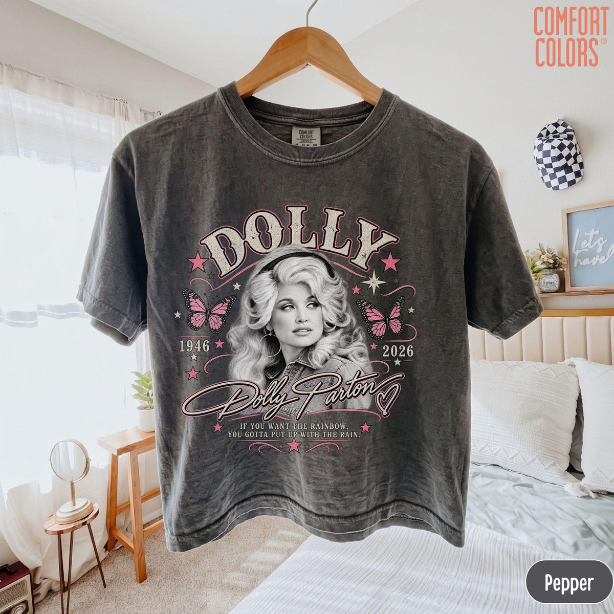Comfort Colors Dolly Parton Memorial Shirt Women, Country Music Legend In Loving Memory RIP Boxy Graphic Tee, Fan Gift for Her Aesthetic