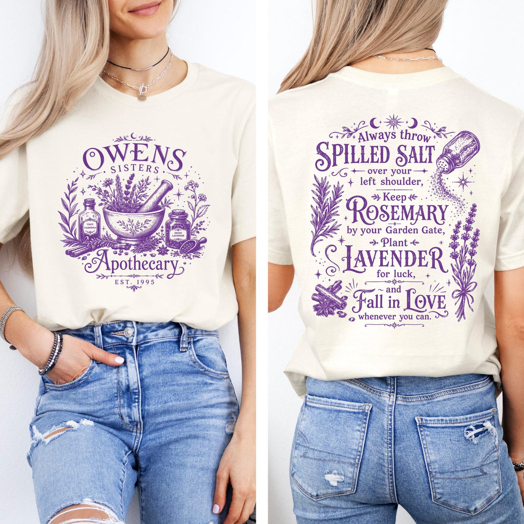 Magic Practical Apothecary Shirt Owens Sisters Apothecary Spilled Salt Over Shoulder Witchy Tshirt Gift for Her