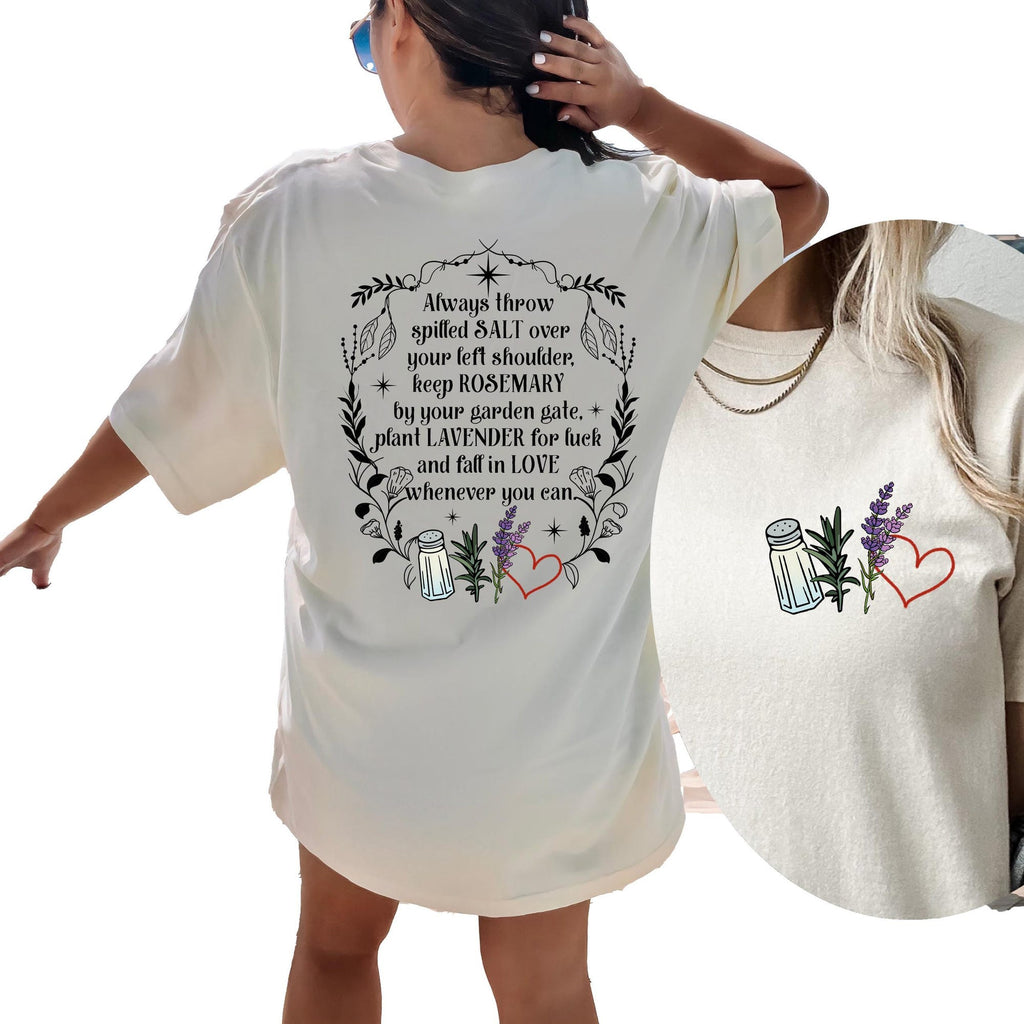 Comfort Colors Practical Magic Shirt Women, Salt Rosemary Lavender Love Witchy Halloween Apparel Graphic Tee, Gift for Her Aesthetic