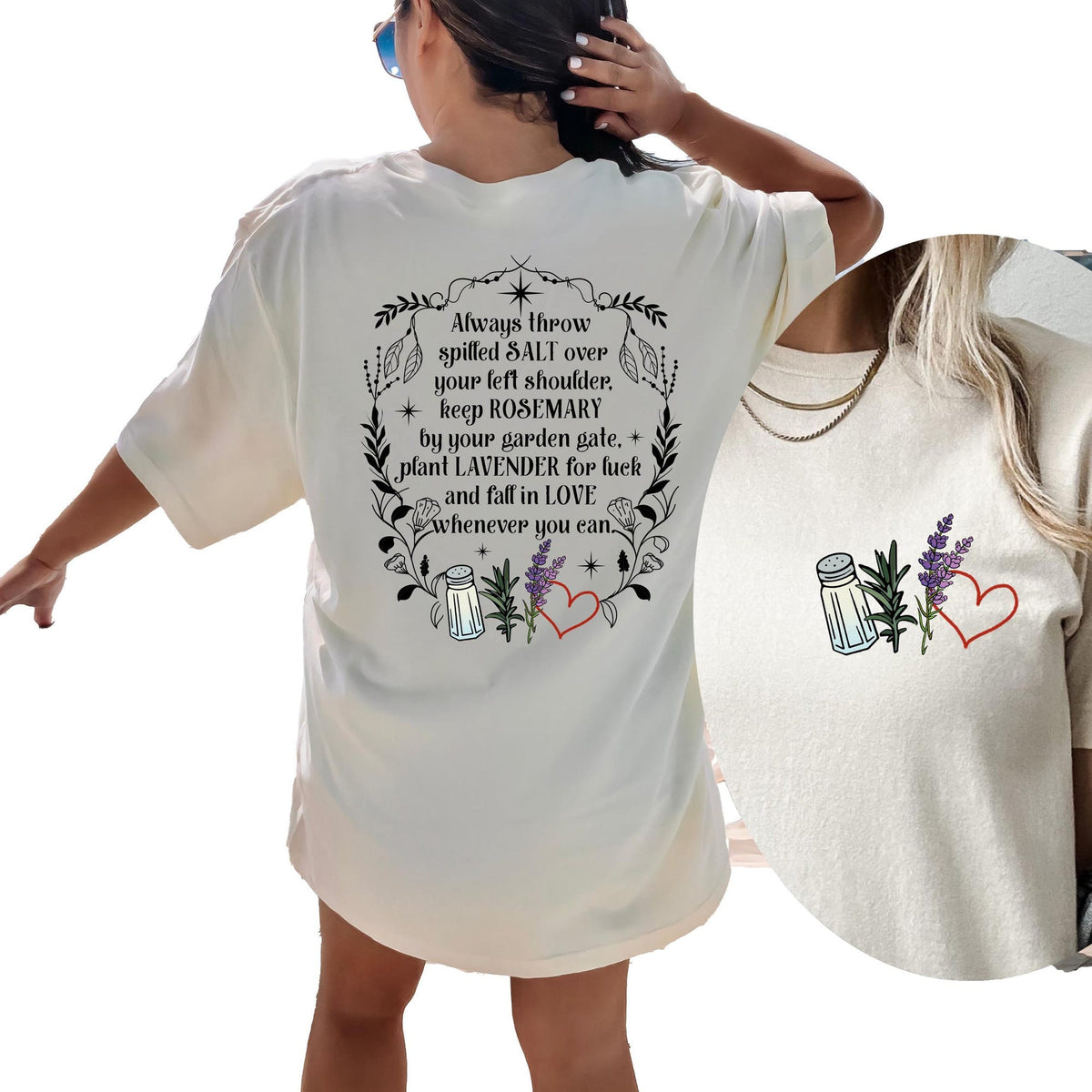 Comfort Colors Practical Magic Shirt Women, Salt Rosemary Lavender Love Witchy Halloween Apparel Graphic Tee, Gift for Her Aesthetic