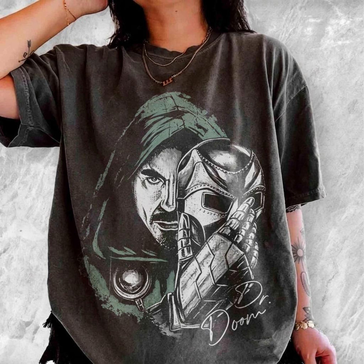 Comfort Colors Vintage Doctor Doom Doomsday Shirt Women, Fantastic Four Marvel Avengers Comic Book Disneyland Vacation Family Matching Graphic Tee, Birthday Gift for Her Aesthetic
