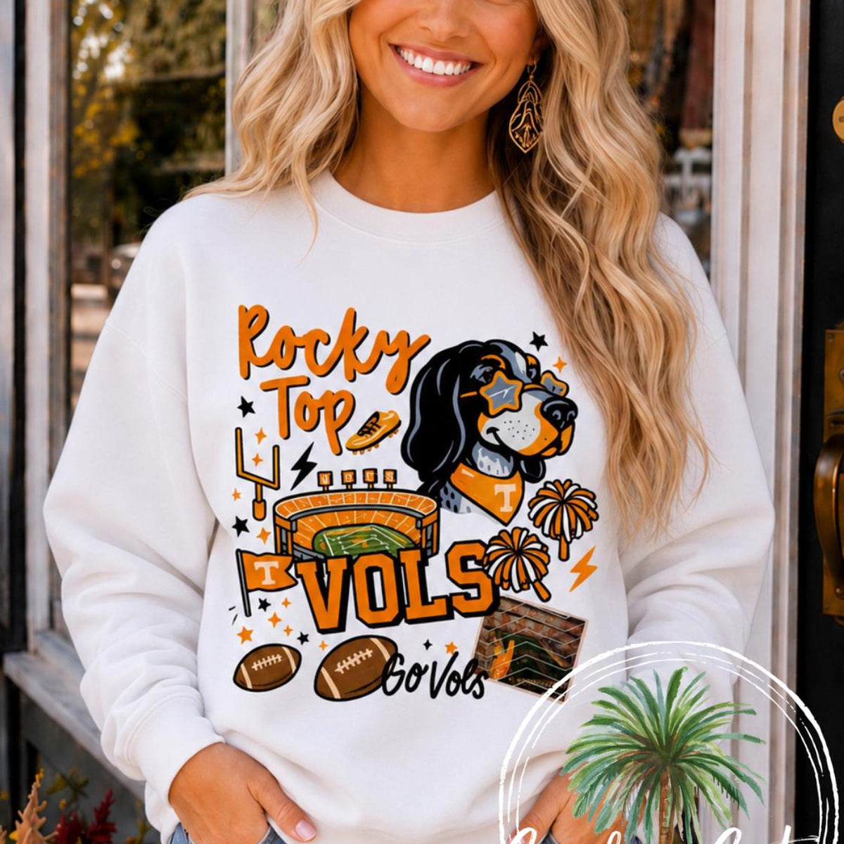 Comfort Colors Tennessee Vols Football Shirt Women, Rocky Top Game Day Orange Fall Graphic Tee, Fan Gift for Her Aesthetic