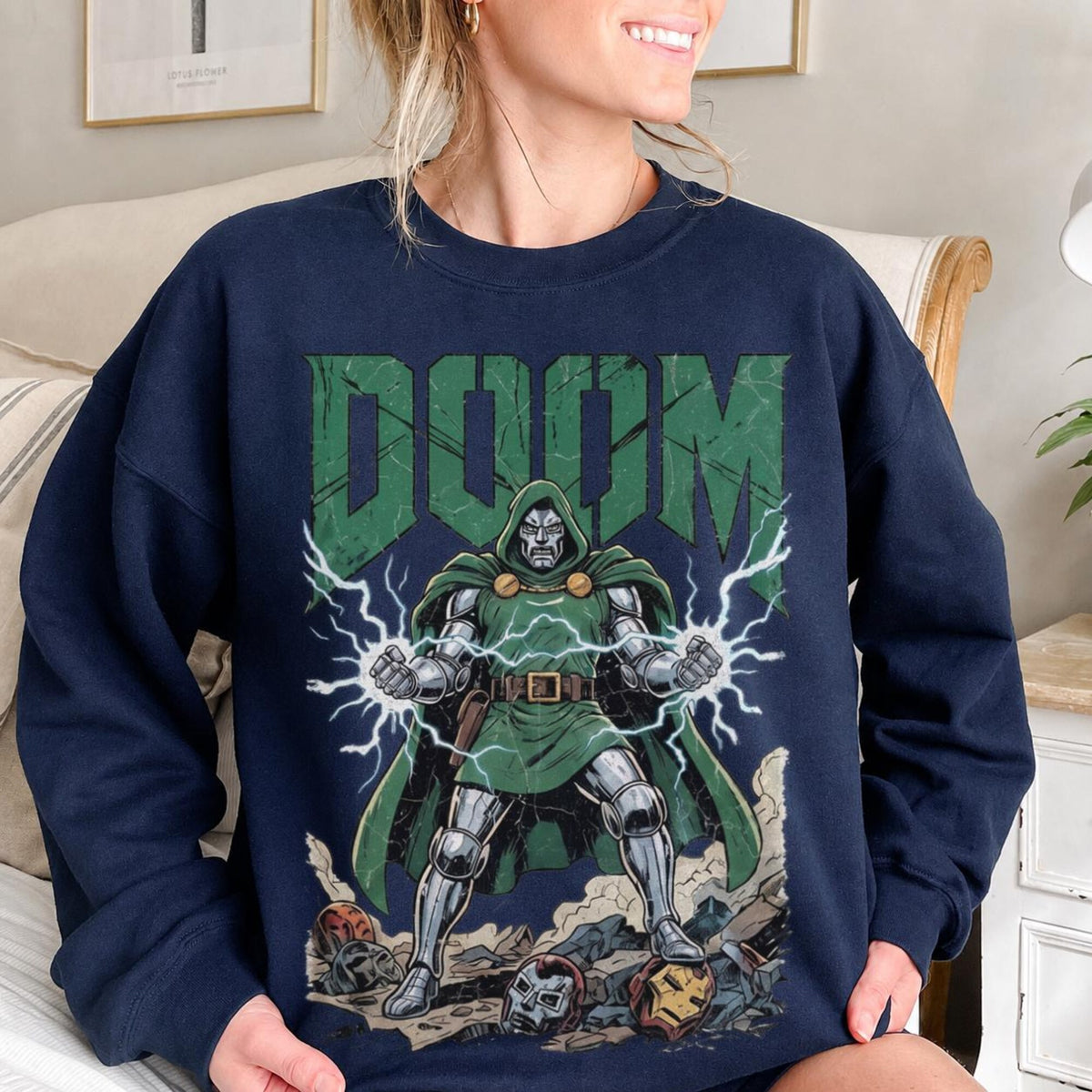 Comfort Colors Doctor Doom Shirt Women, Vintage Retro Marvel Villain Comic Oversized Streetwear Graphic Tee, Superhero Fan Gift for Her Aesthetic