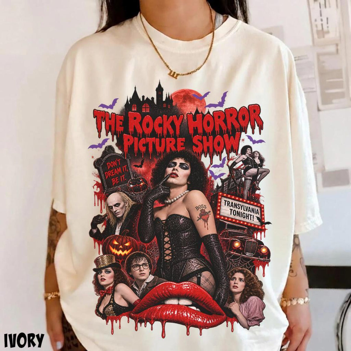 Vintage The Rocky Horror Picture Show Shirt Dr Frank N Furter TShirt Dont Dream It Be It Tee Cult Movie Shirt Retro Halloween Gift