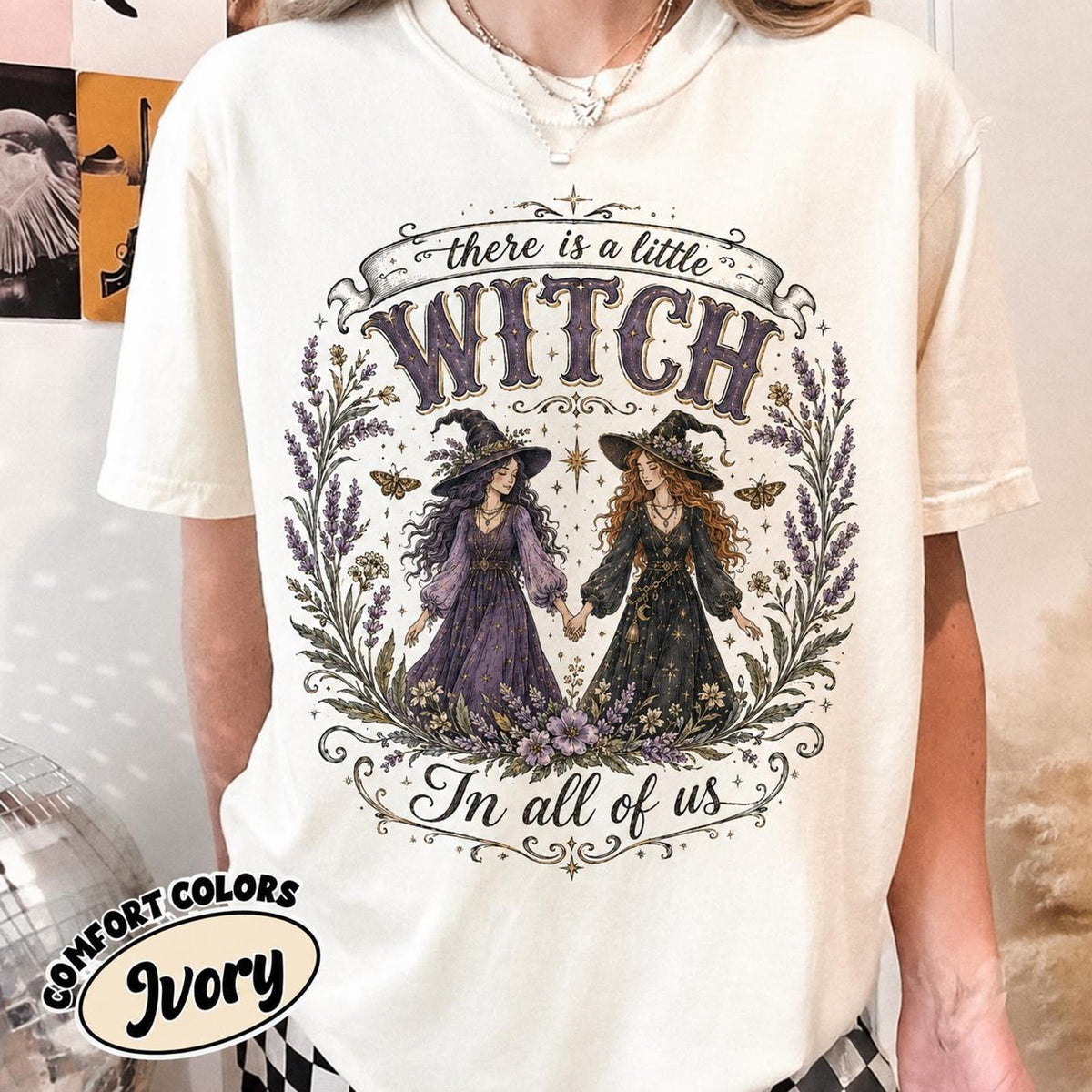 Comfort Colors Owens Sisters Shirt Women, Theres a Little Witch in All of Us Midnight Margaritas Practical Magic Witch Halloween Graphic Tee, Gift for Her Aesthetic