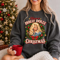Holly Dolly Christmas Shirt Dolly Parton Retro Sweatshirt Vintage Xmas Nostalgia Tee Most Wonderful Time Gift