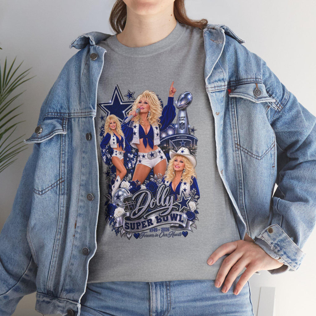 Comfort Colors Dolly Parton Super Bowl Shirt Women, Football Retro Icon Cheerleader Graphic Tee, Fan Gift for Her Aesthetic