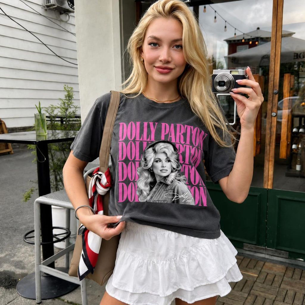 Dolly Parton Memorial Shirt RIP Boxy Crop Top Womens Country Music Legend Tribute Tee Fan Gift