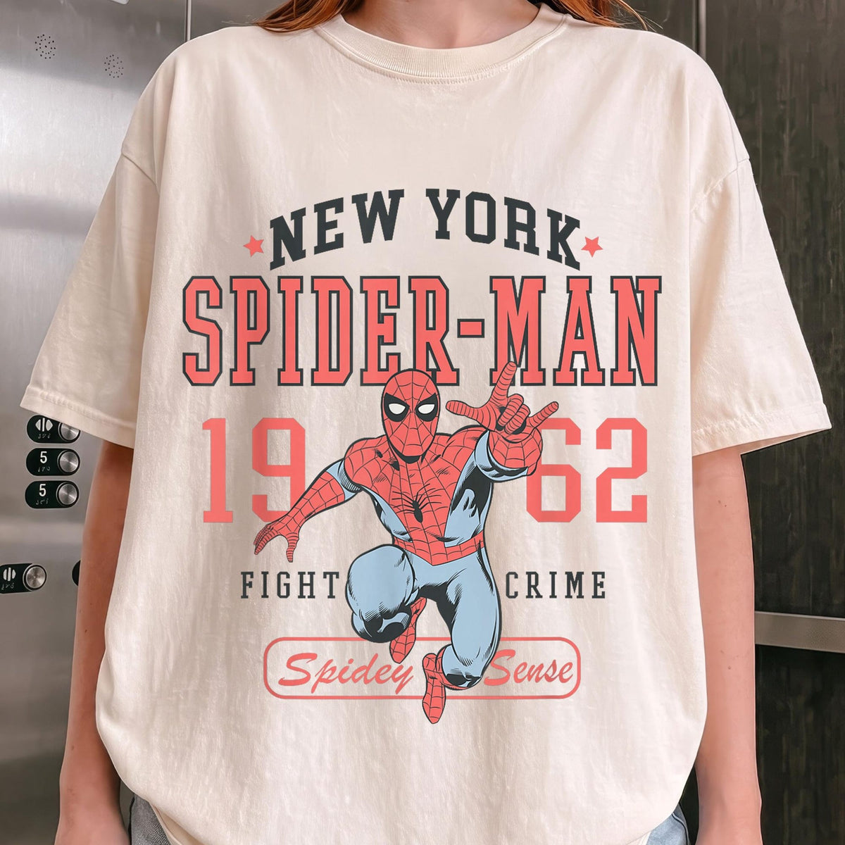Comfort Colors Amazing Spider Man New York Shirt Women, Retro Marvel Comics Graphic Tee, Superhero Fan Gift for Her Aesthetic