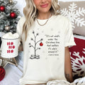 Comfort Colors Charlie Brown Christmas Tree Shirt Women, Its Not Whats Under the Tree That Matters Family Holiday Quote Graphic Tee, Christmas Gift for Her Aesthetic