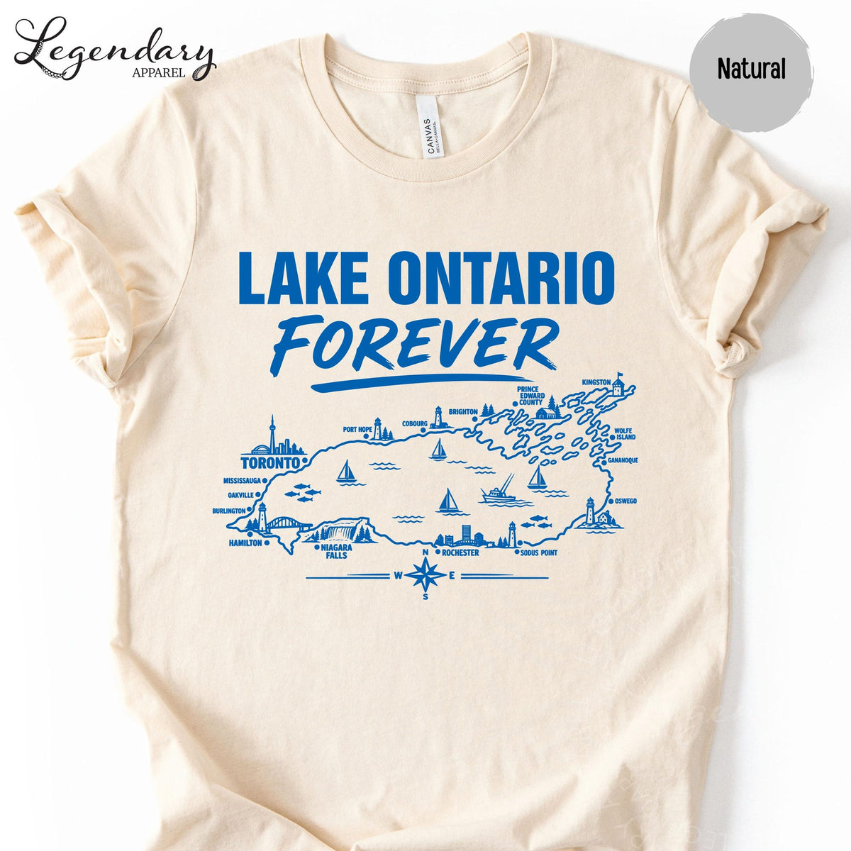 Lake Ontario Forever Shirt Vneck Long Sleeve Or Sweatshirt Great Lakes Gift Unisex
