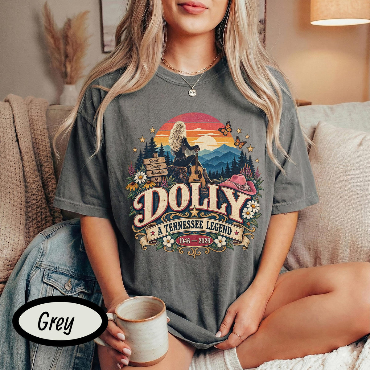 Comfort Colors Dolly Parton Commemorative Memorial Shirt Women, Tennessee Legend Country Music Graphic Tee, Fan Gift for Her Aesthetic