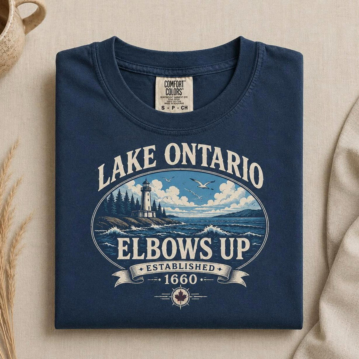 Lake Ontario Shirt Elbows Up Canada Tee Great Lakes Canadian Pride Gift   Tshirt Retro Resistance Unisex