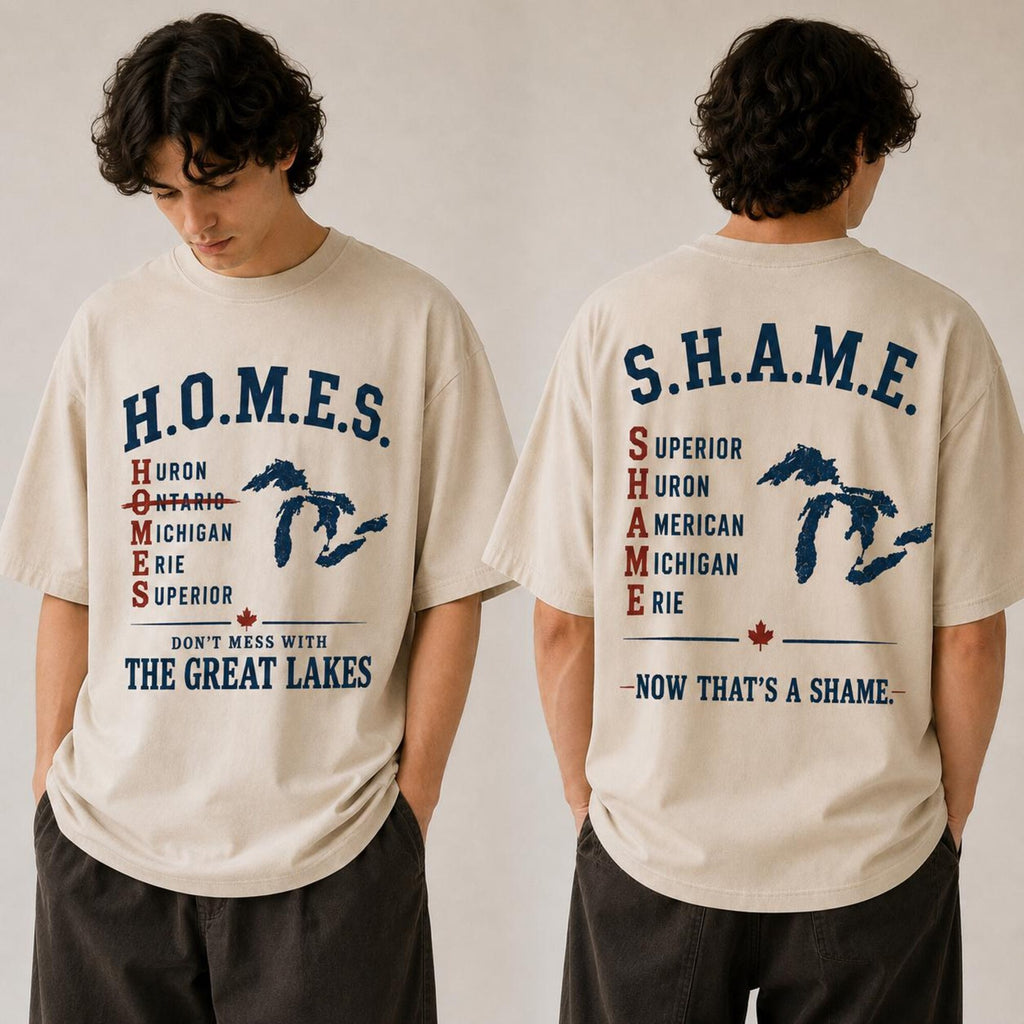 Lake Ontario Forever Tshirt Washed Not Lake America Graphic Tee Great Lakes Statement Canada USA Border Gift Unisex