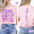Comfort Colors Retro Midnight Margaritas Shirt Women, Practical Magic Halloween Movie Girls Tequila Witchy Graphic Tee, Spooky Season Gift for Her Aesthetic