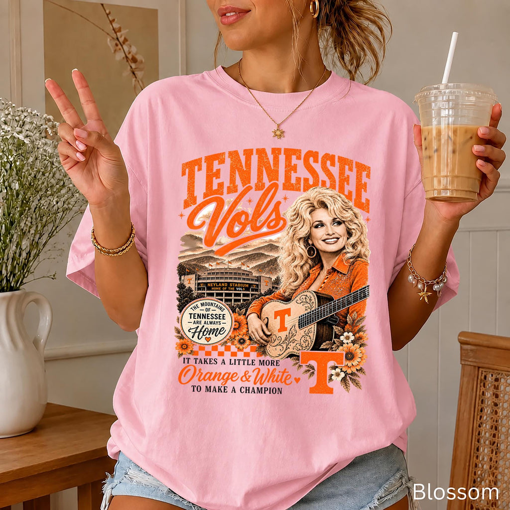 Dolly Parton Tennessee Vols Shirt Vintage Graphic Country Music Orange And White Sweatshirt Fan Gift