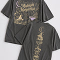 Comfort Colors Midnight Margaritas Shirt Women, Retro Halloween Girls Tequila Spooky Season Practical Magic Graphic Tee, Gift for Her Aesthetic