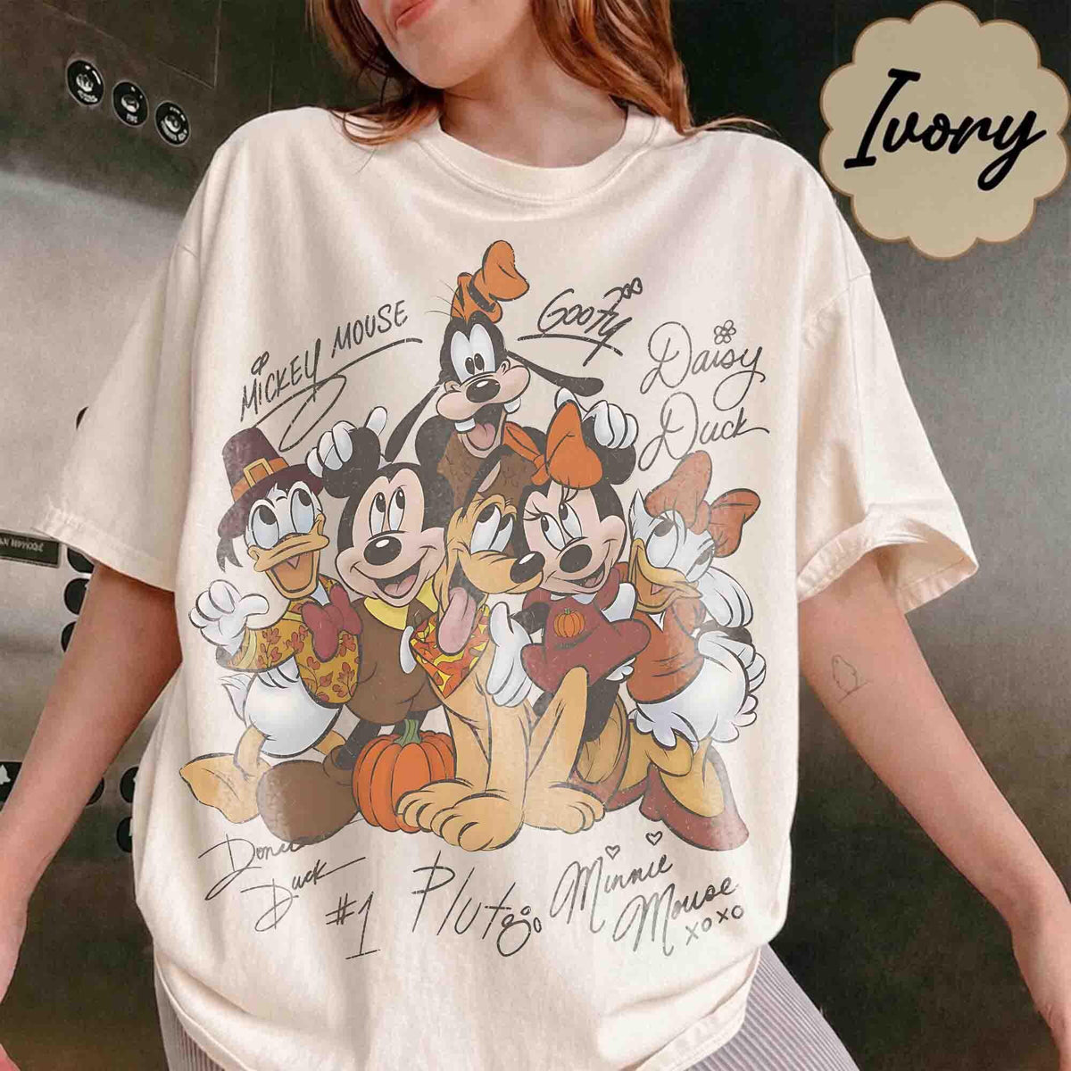 Comfort Colors Mickey Friends Fall Vibes Shirt Women, Pumpkin Spice Season Autumn Disneyland Spooky Season Disney Graphic Tee, Gift for Her Aesthetic