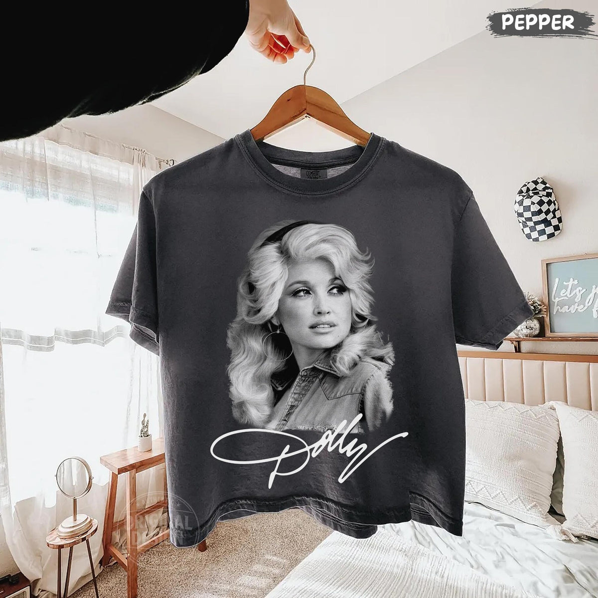 Dolly Parton Tribute Shirt Vintage Cropped Boxy Tee Comfort Colors Country Music Legend Portrait Gift