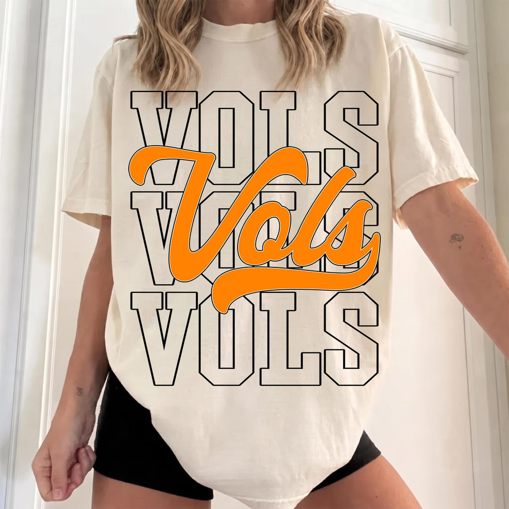 Comfort Colors Tennessee Vols Mascot Football Shirt Women, Game Day School Spirit Graphic Tee, Fan Gift for Her Aesthetic
