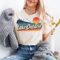 Lake Ontario Sweatshirt Retro Sunset Shirt Great Lakes Canada Tshirt Nature Adventure Tee Canadian Gift Unisex