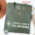 Lake Ontario Shirt Still Lake Ontario Vintage Great Lakes Est 1615 Graphic Tee Midwest Lake Life Retro Nautical Oversized Crewneck Sweatshirt