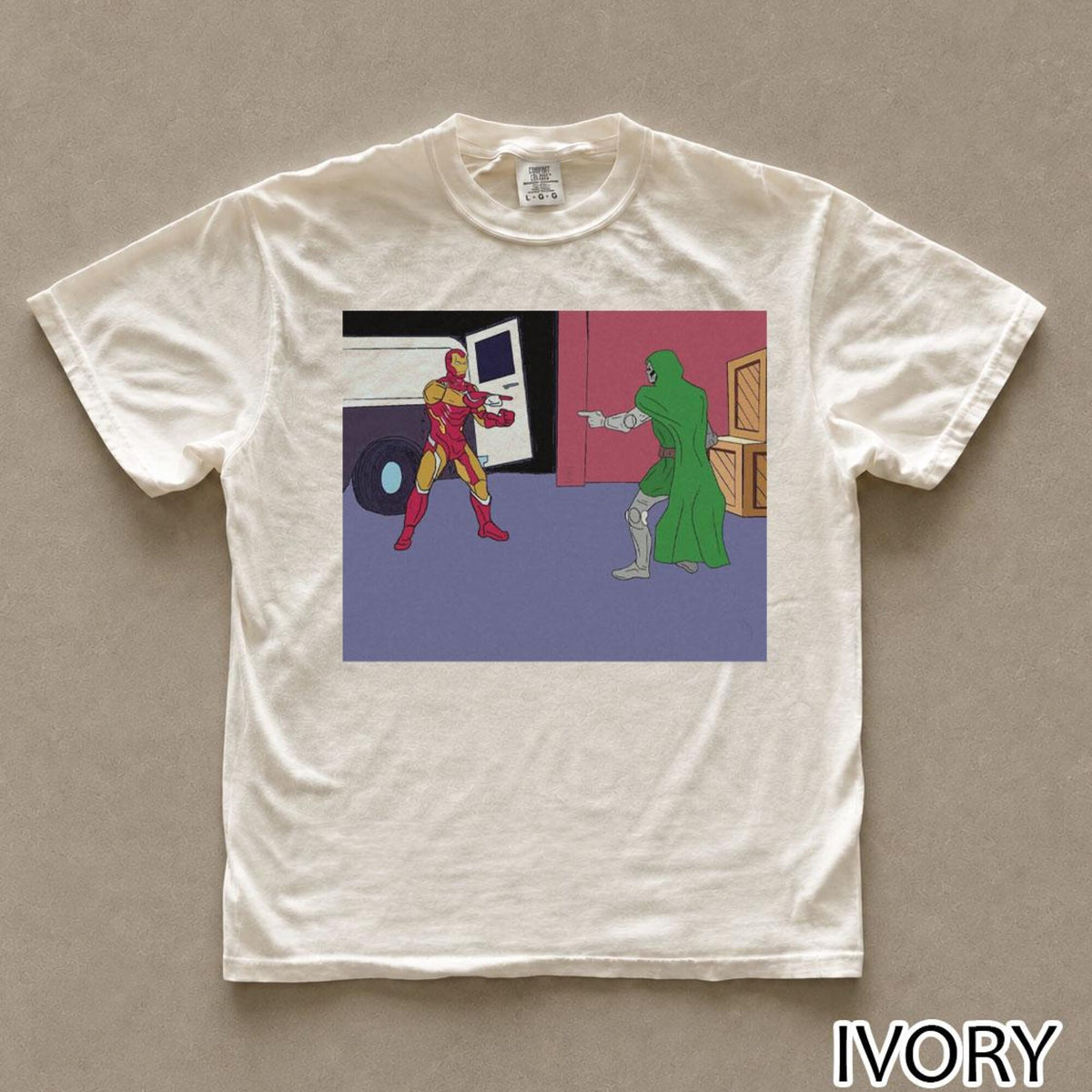 Comfort Colors Funny Doctor Doom Iron Man Shirt Women, Retro Marvel Comics Victor Von Doom Graphic Tee, Fan Gift for Her Aesthetic