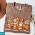 Comfort Colors Mickey Minnie Fall Coffee Shirt Women, Disneyland Thanksgiving Pumpkin Spice Disney Graphic Tee, Gift for Her Aesthetic