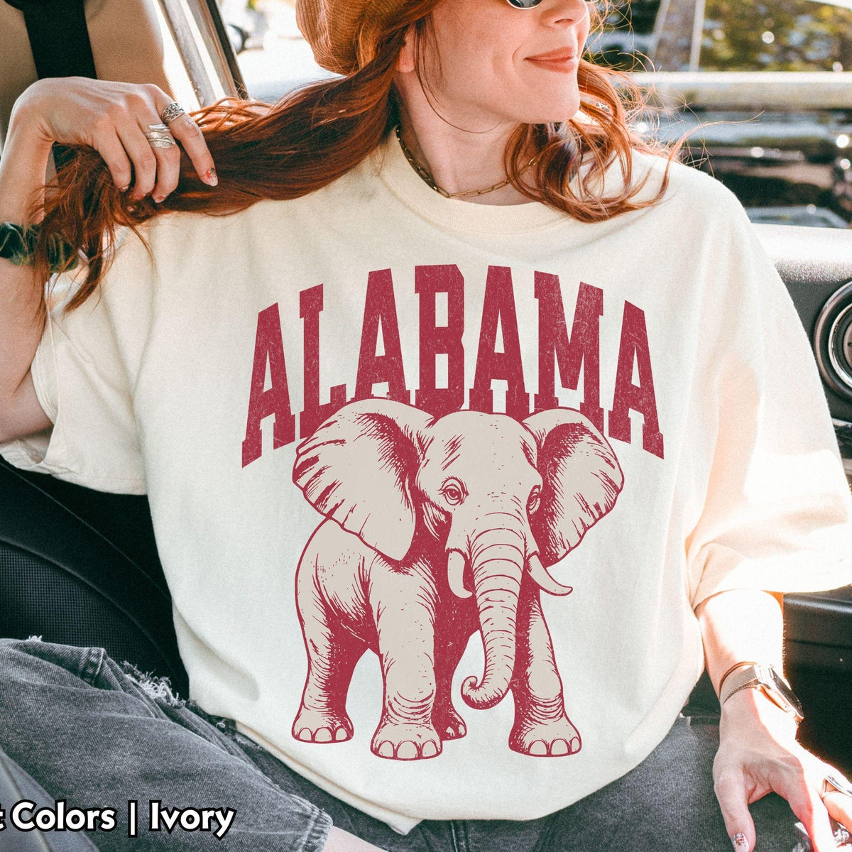 Alabama Football Shirt Comfort Colors Elephant Tee Vintage Washed Alabama Football Tshirt Oversized Game Day Sweatshirt Hoodie